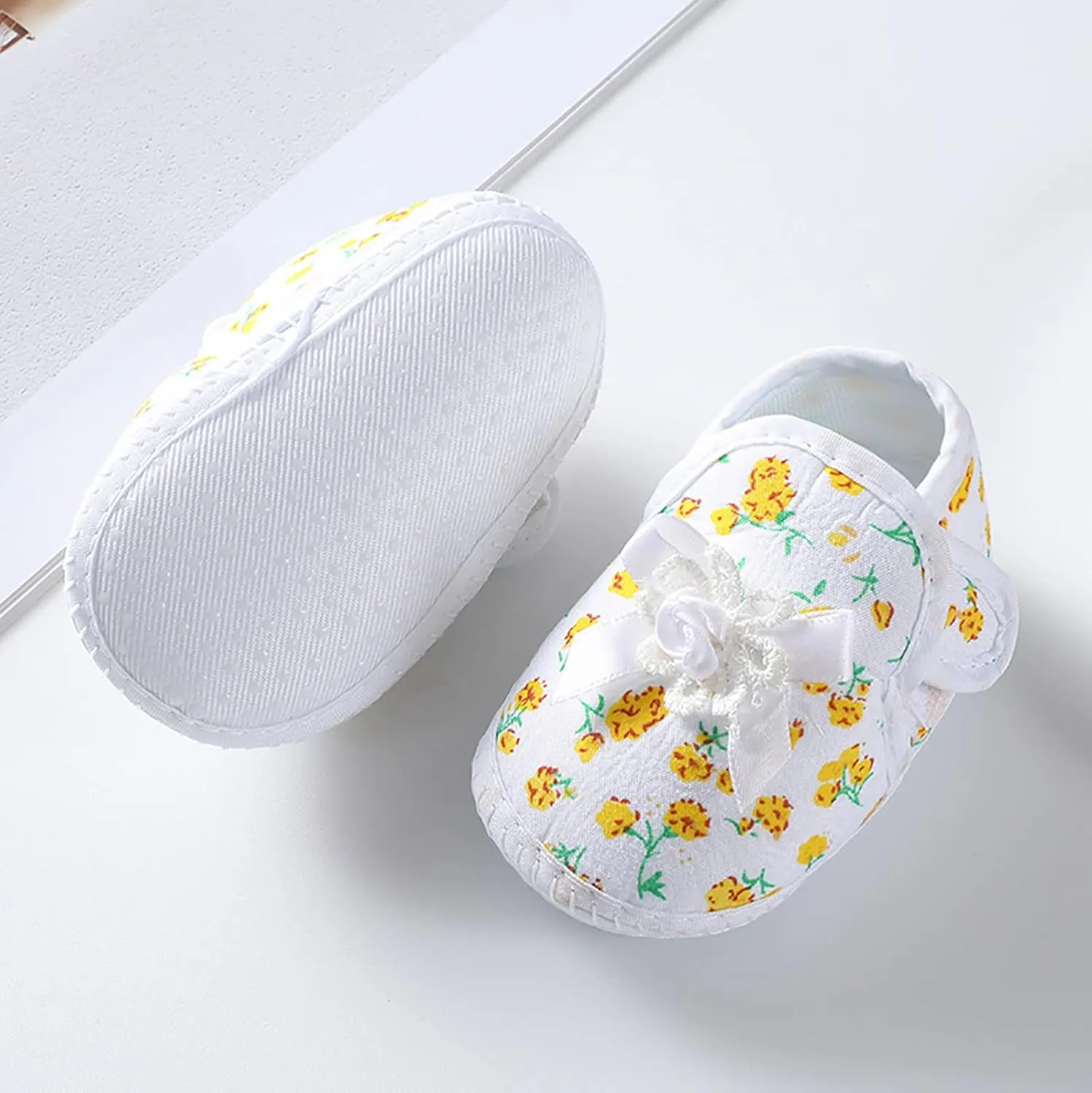 Baby Girls Soft Toddler Shoes Infant Toddler Shoes Bow Shoes Sandals Infant First Walke𝐫s Crib Shoes