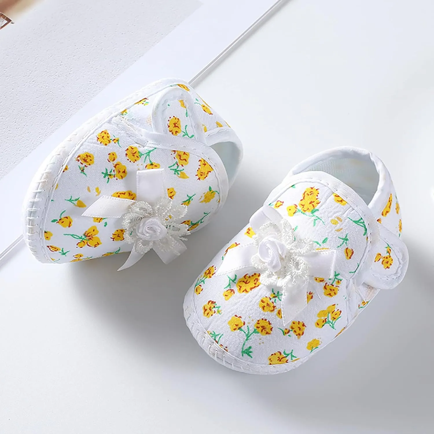 Baby Girls Soft Toddler Shoes Infant Toddler Shoes Bow Shoes Sandals Infant First Walke𝐫s Crib Shoes