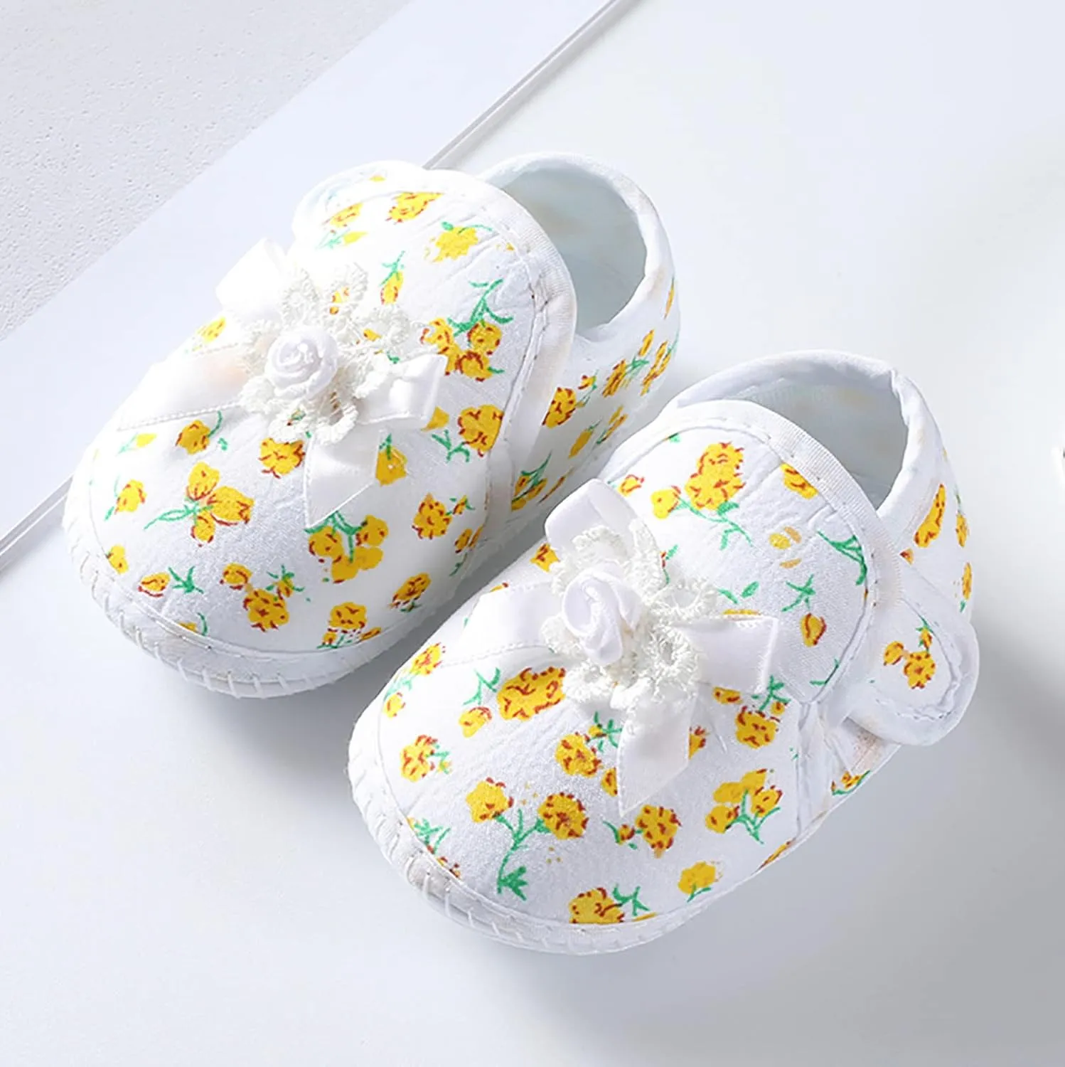 Baby Girls Soft Toddler Shoes Infant Toddler Shoes Bow Shoes Sandals Infant First Walke𝐫s Crib Shoes