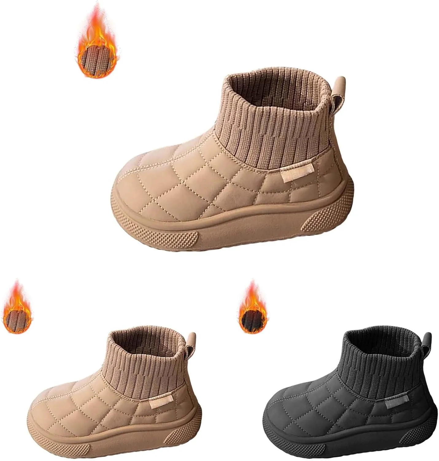 Big Kids Warm Ankle Boots Boys Girls Unisex Non Slip Mid Calf Winter Outdoor Lightweight Shoes for Girls Boots Size 13