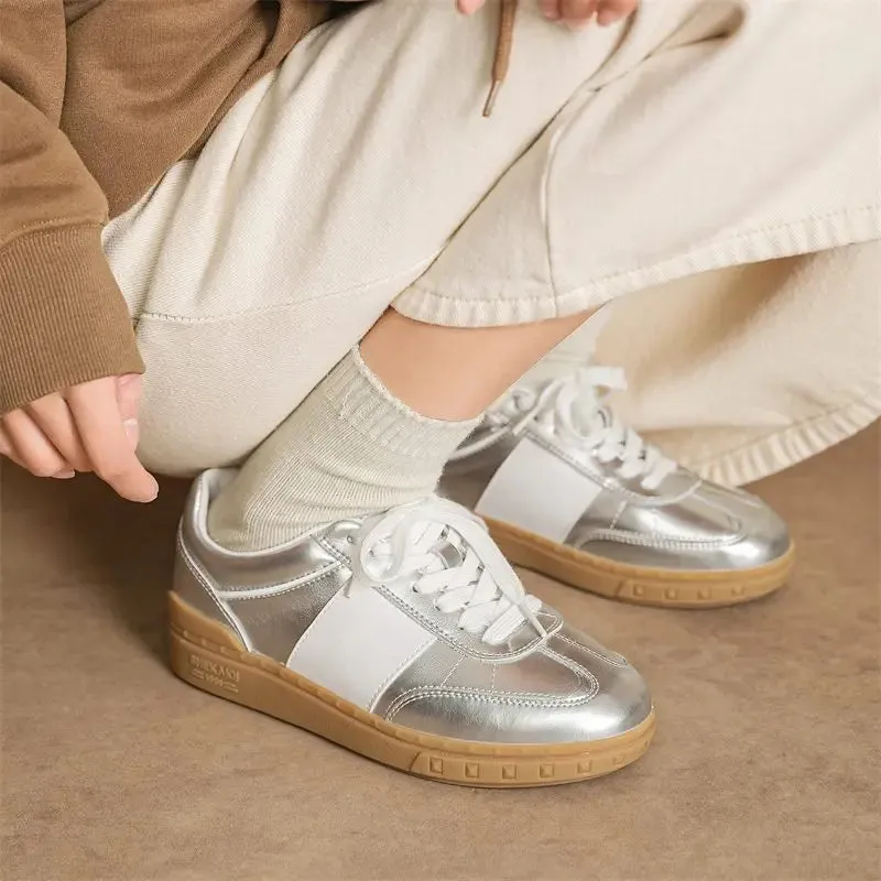 binfenxie  -  2024 New Genuine Leather Shoes Women Sneakers Lace Up Small White Shoes Comfortable Ladies Casual Shoes Size 34-40
