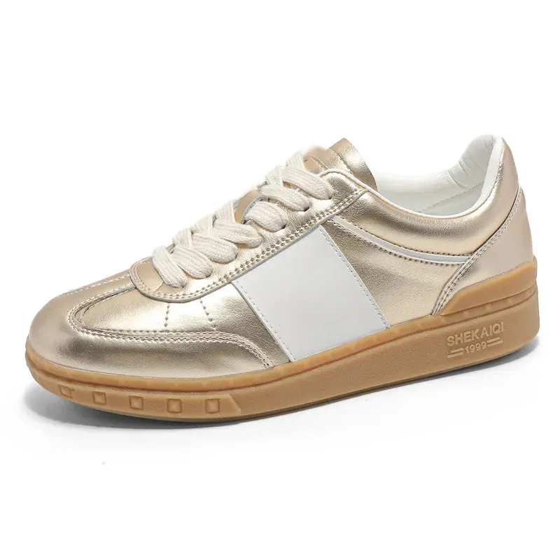 binfenxie  -  2024 New Genuine Leather Shoes Women Sneakers Lace Up Small White Shoes Comfortable Ladies Casual Shoes Size 34-40