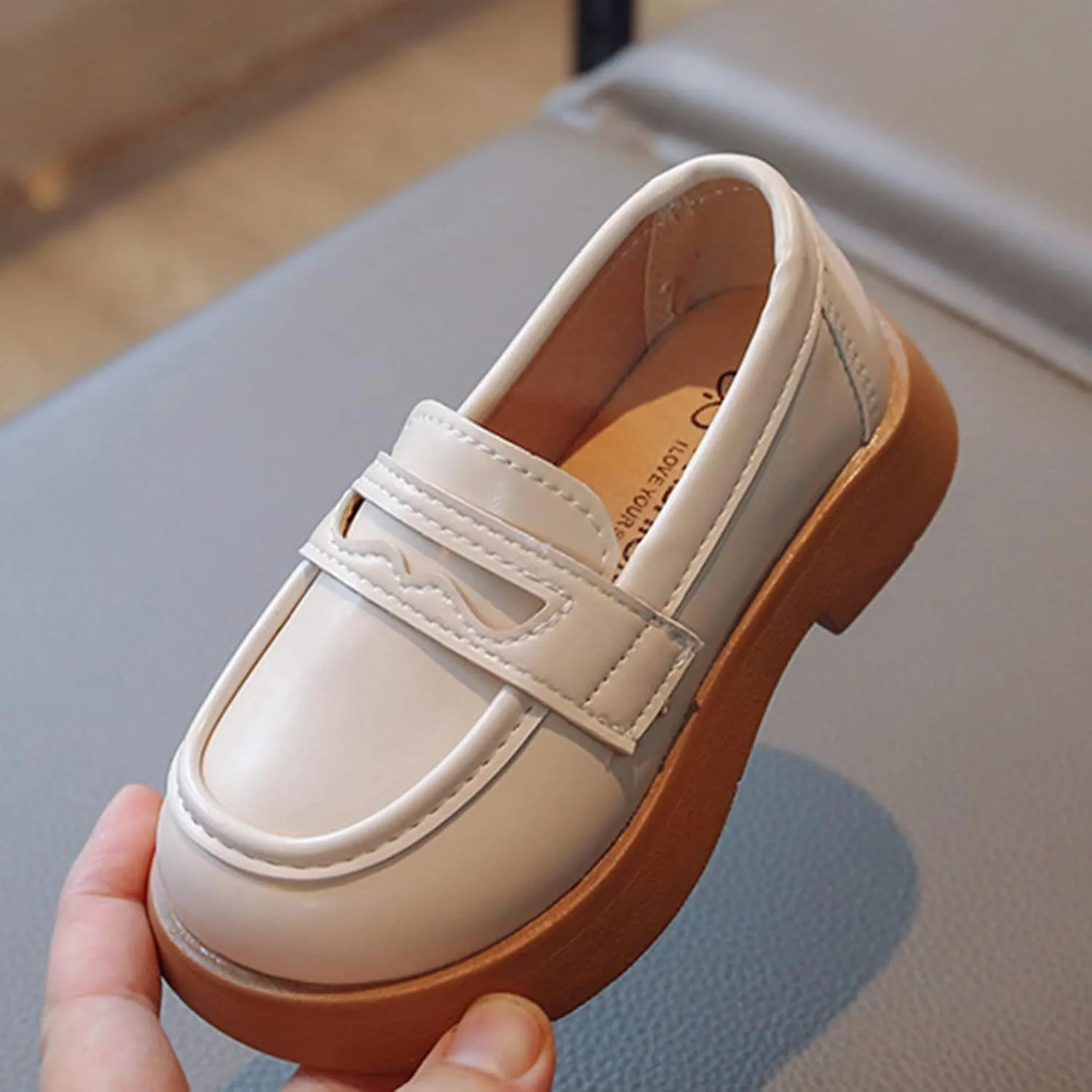 Boys Shoes Girls Slip On Leather Loafer Tassel Bow School Dress Shoes for Girls Shoes for Boys