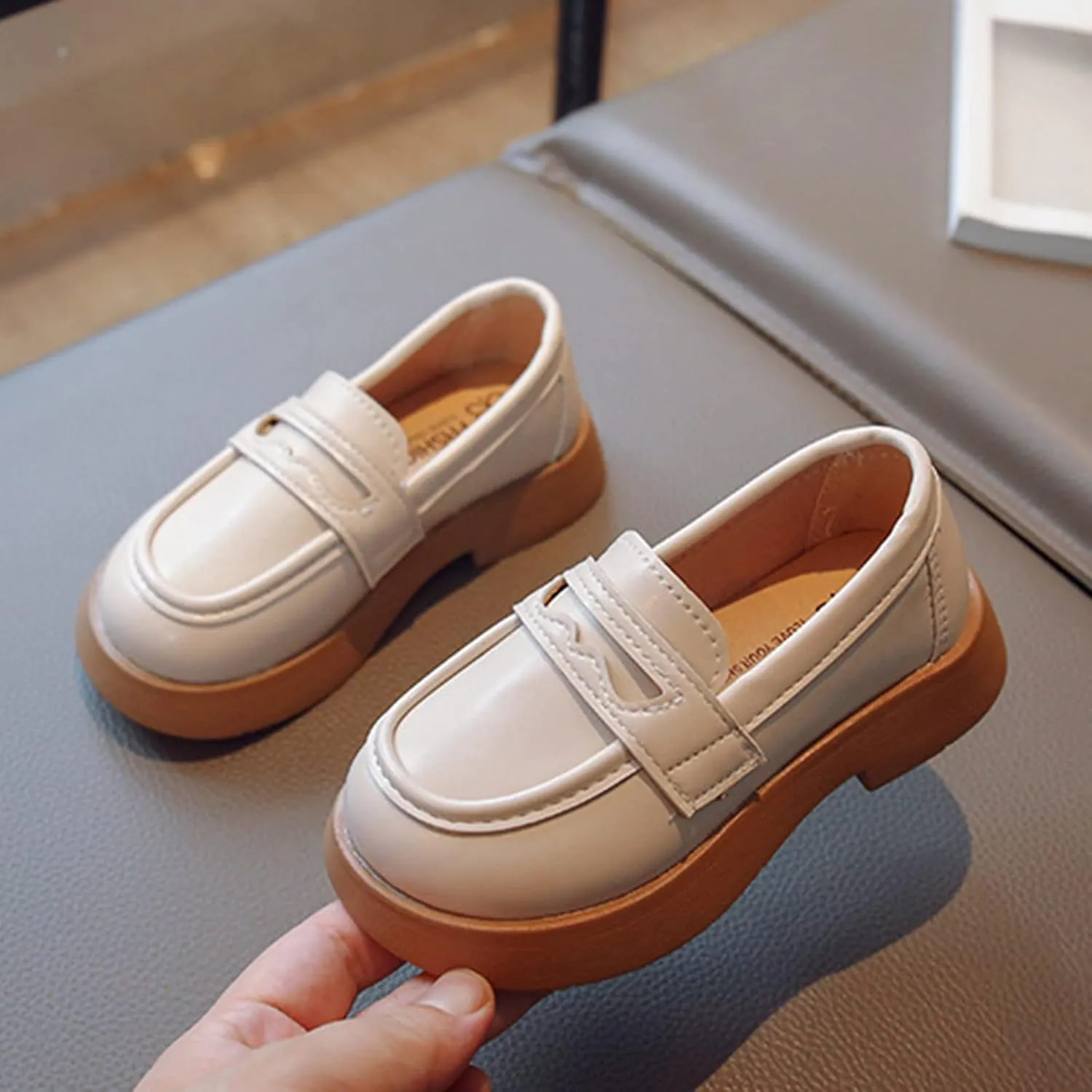 Boys Shoes Girls Slip On Leather Loafer Tassel Bow School Dress Shoes for Girls Shoes for Boys