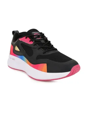 Campus Women Black & Pink Running Shoes
