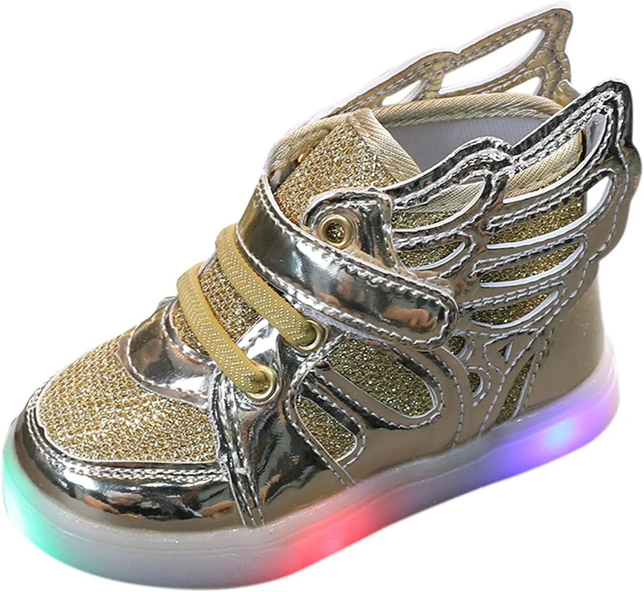 Children Light Up Shoes Baby Glitter Shoes Flashing High top Sneakers Breathable Glowing Sneaker LED Luminous Shoes
