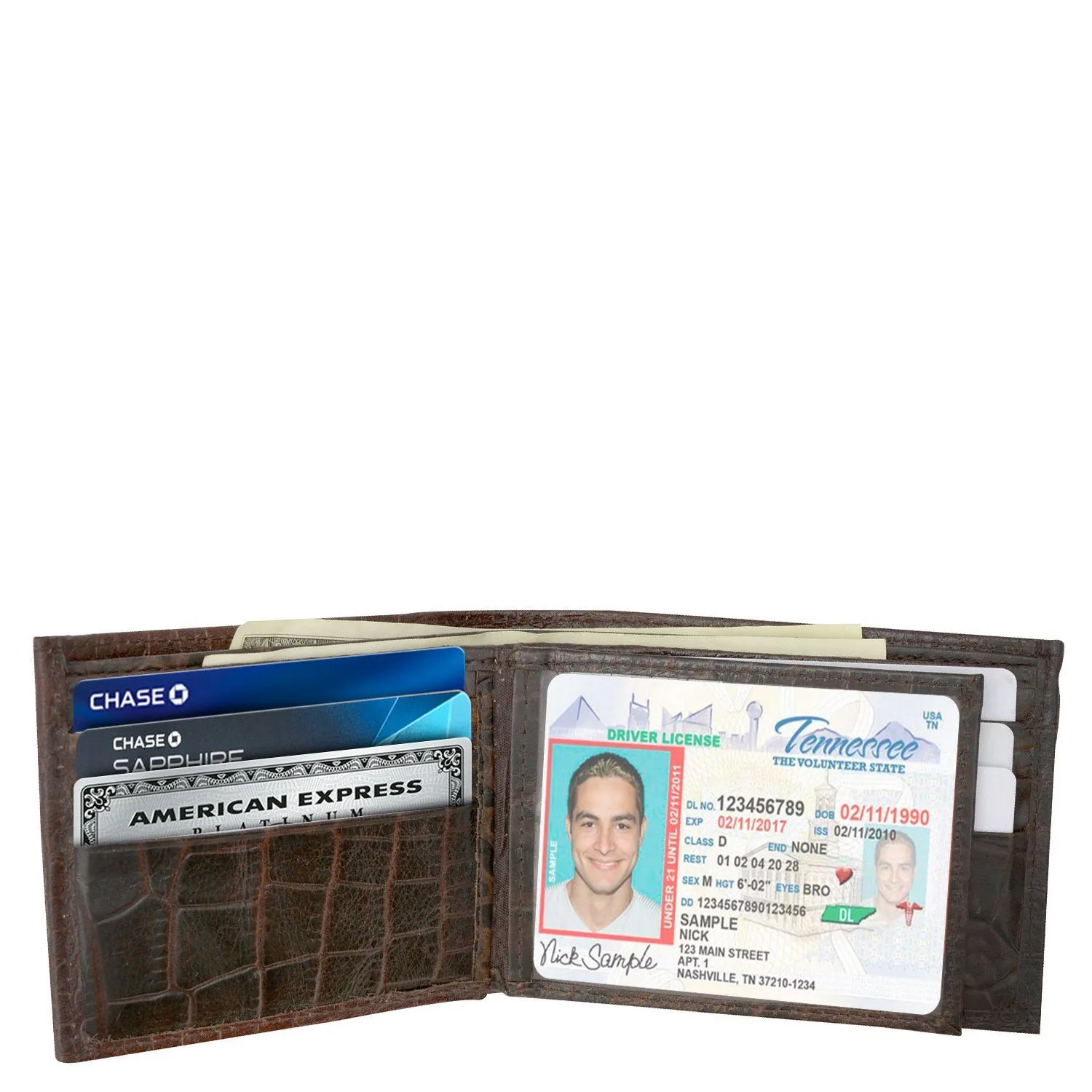 Croc Bifold Card Holder