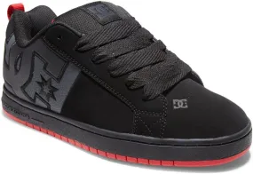DC Men's Court Graffik SQ Low Top Casual Skate Shoe, Black/Grey/Red, 7