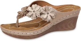 Flip Flops for Women Orthopedic Wedge Sandals Summer Dressy Flat Sandals Casual Open Toe Flip Flops Sandal
