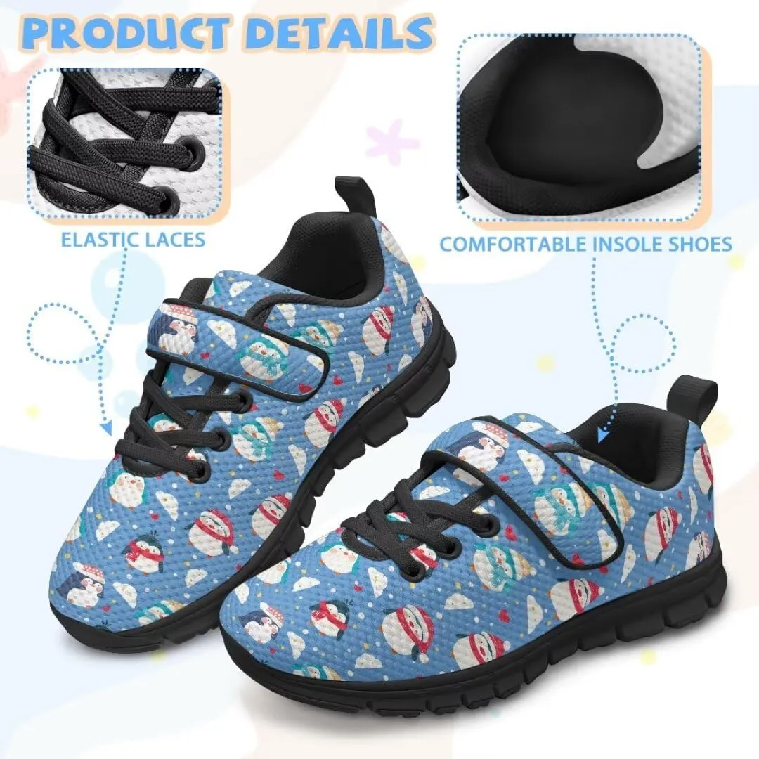 Girls Boys Hook & Loop Closure Sneakers Unisex Child Kids Anti-Slip Lightweight Shoes