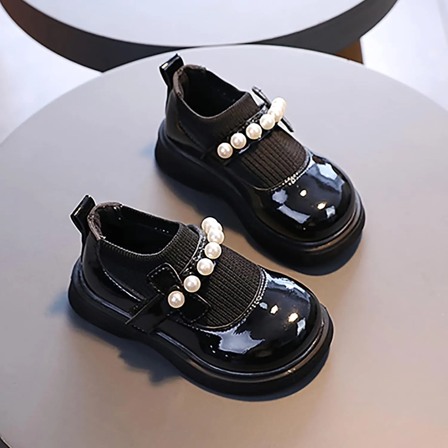Girls Toddler Little Kid Big Kid Dress Flat Ballerina Shoe Leather Shoes Comfort Dress Shoes Kids Booties for Girls