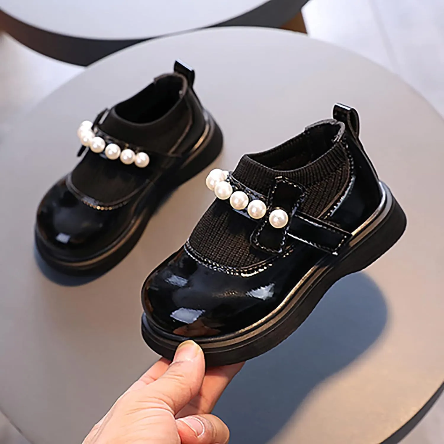 Girls Toddler Little Kid Big Kid Dress Flat Ballerina Shoe Leather Shoes Comfort Dress Shoes Kids Booties for Girls