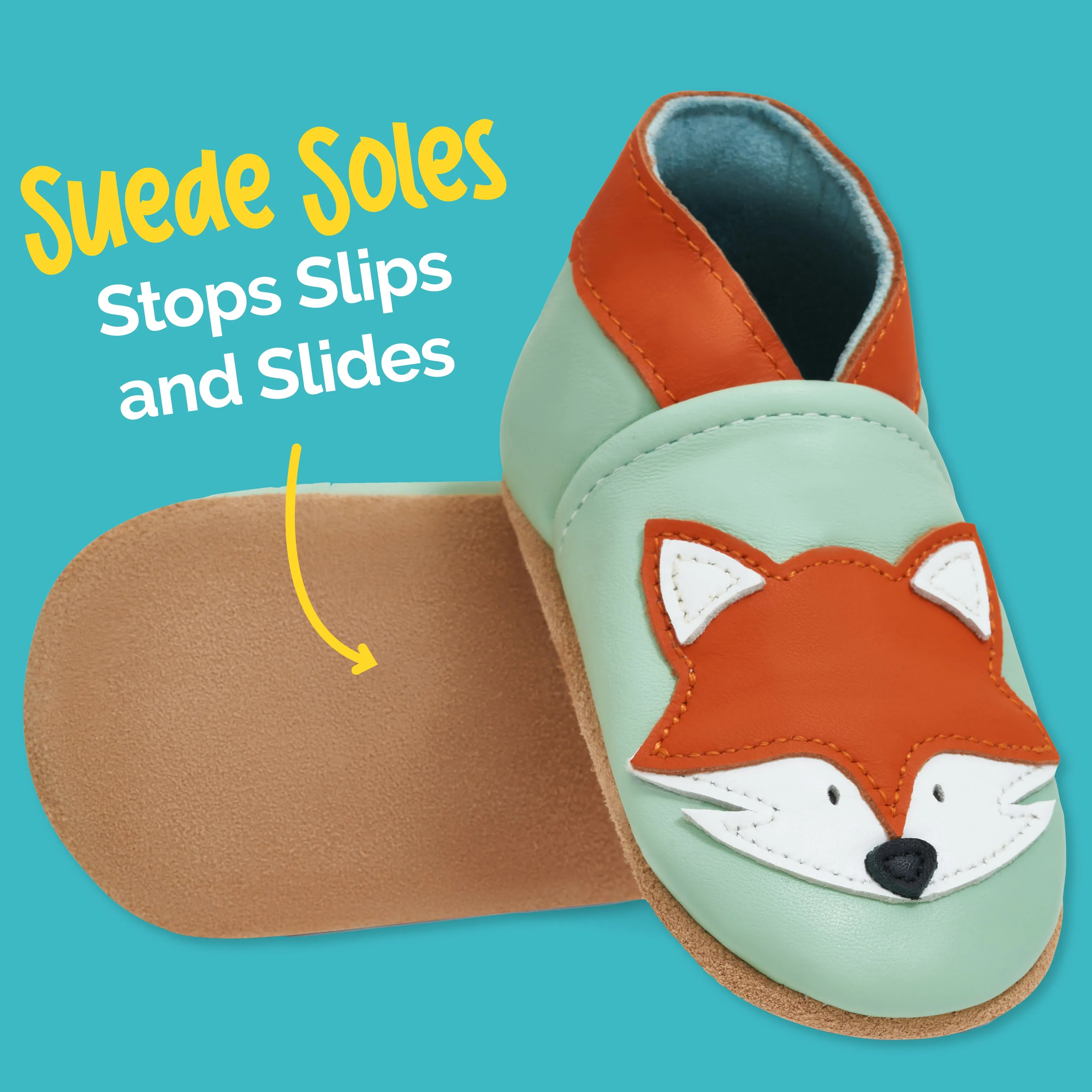 Grey Fox Soft Leather Baby Shoes