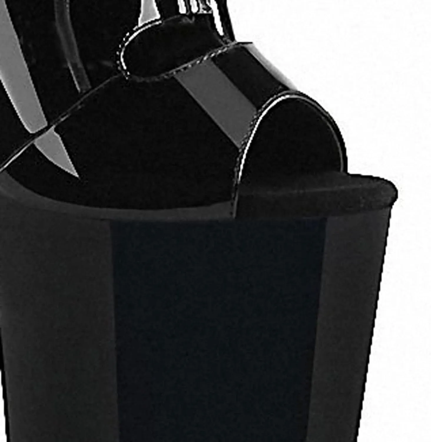Heels for Women Black Patent Leather lace up Women's high Heels(9.5)