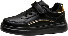 Kids Sneakers Boys and Girls Spring Summer Autumn and Winter Leather Leather Adjustable Shoelaces Slip on Tennis Shoes