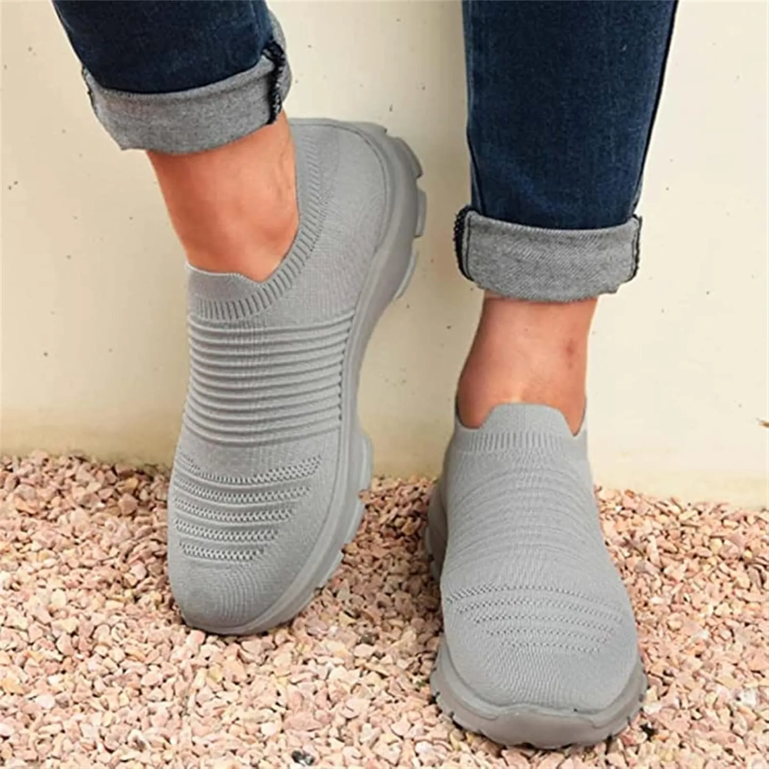 Ladmiple Sneakers For Women Slip On Comfort Casual Dressy Summer Fashion Low Top Non Slip Walking Shoes Flats Loafers