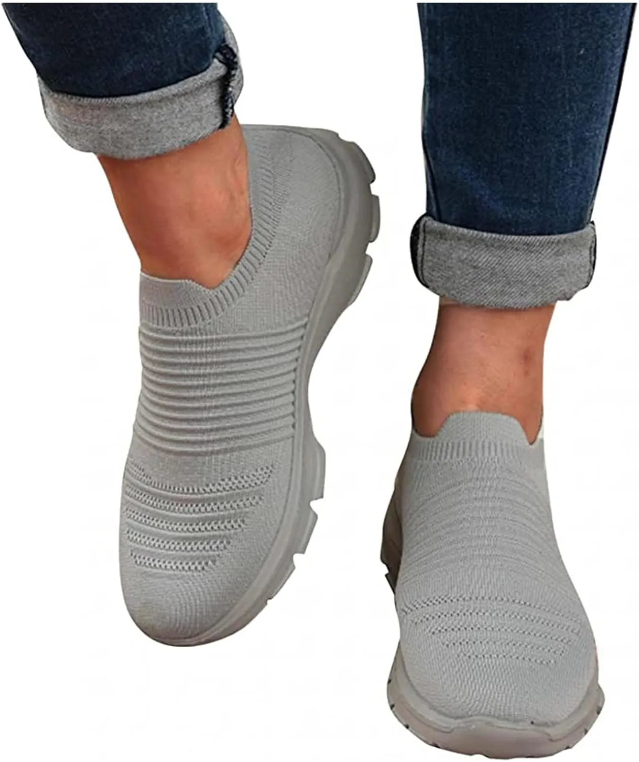 Ladmiple Sneakers For Women Slip On Comfort Casual Dressy Summer Fashion Low Top Non Slip Walking Shoes Flats Loafers