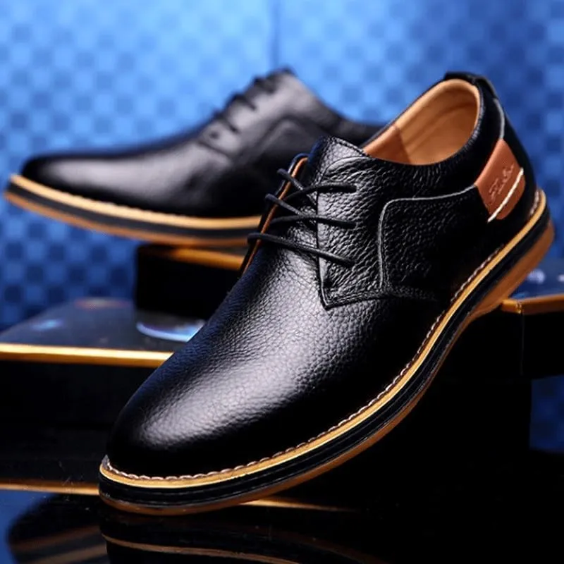 Men's Formal Business Oxford Summer Lace Up Fashion Casual Classic Dress Shoes Daily Non-Slip Soft Sole Casual Shoes