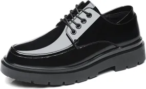 Men's Oxfords Classic Dress Lace Up Shoes, Leather Lined for Formal Occasions Breathable Casual Tuxedo Leather Shoes