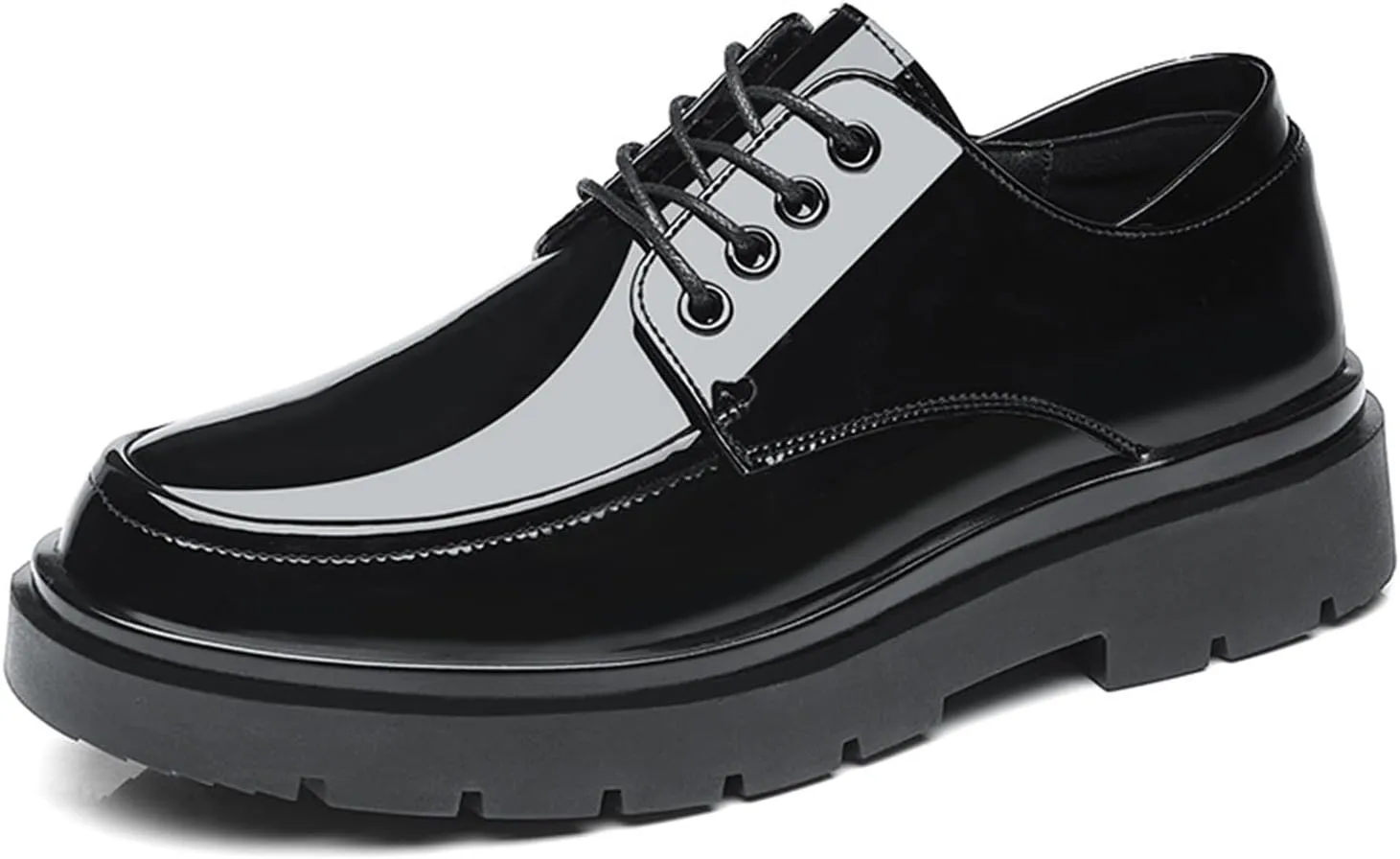 Men's Oxfords Classic Dress Lace Up Shoes, Leather Lined for Formal Occasions Breathable Casual Tuxedo Leather Shoes