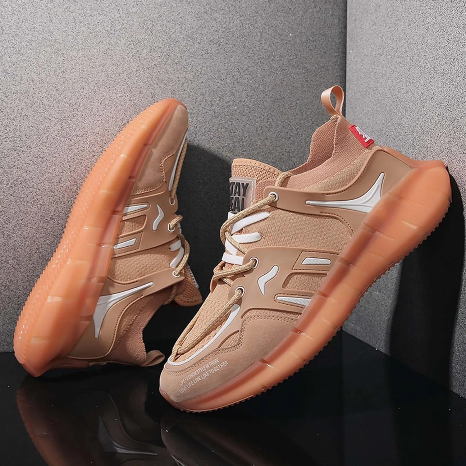 Men's Running Shoes Tennis Sneakers Breathable Lightweight Sports Walking Shoes Non-Slip Comfortable Gym Sports Jogging Shoes Outdoor Fashion Casual Shoes
