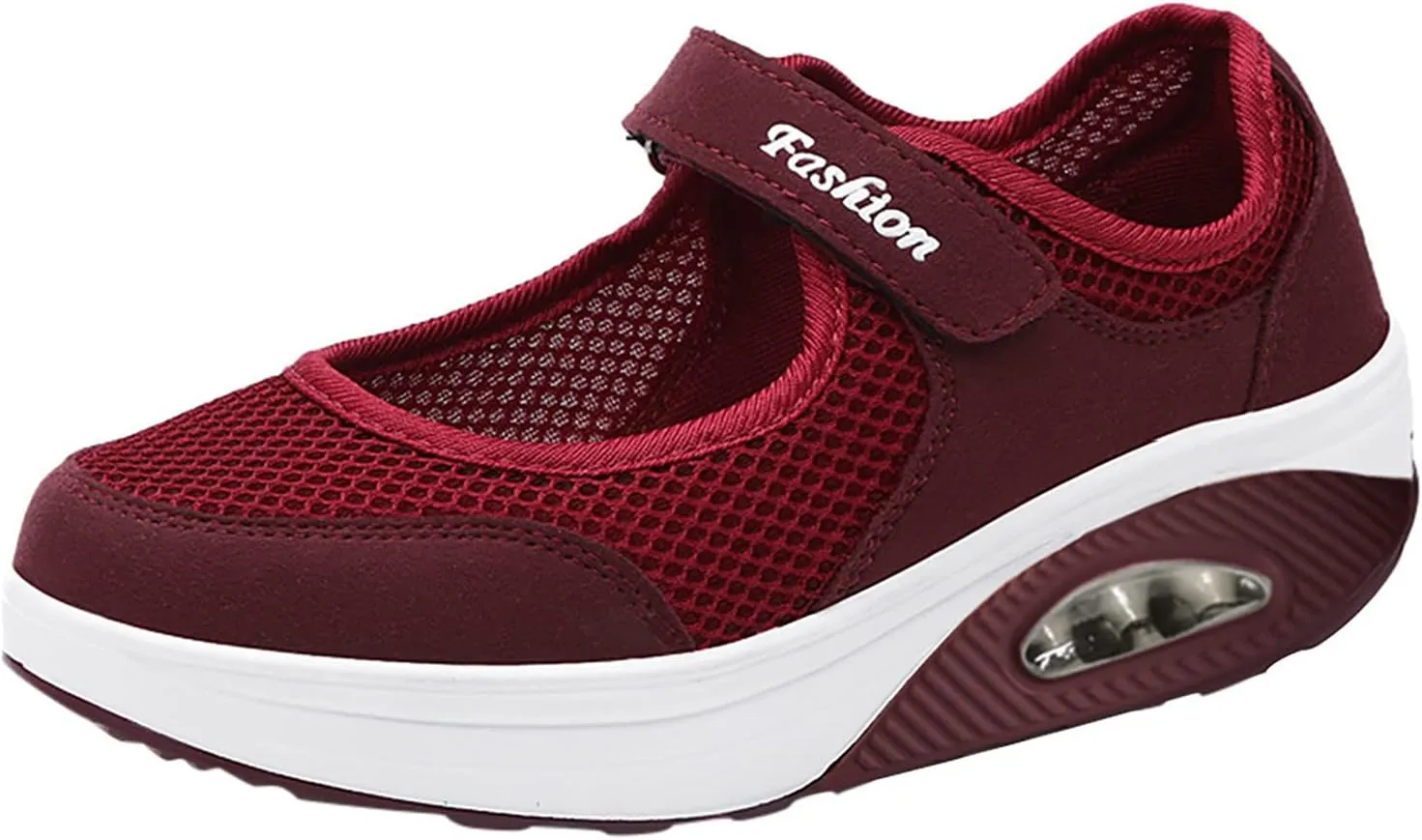 PGOJUNI Women's Fashion Sneakers,Women's Air Cushion Slip-On Walking Sneaker Orthopedic Diabetic Shoes with Arch Support