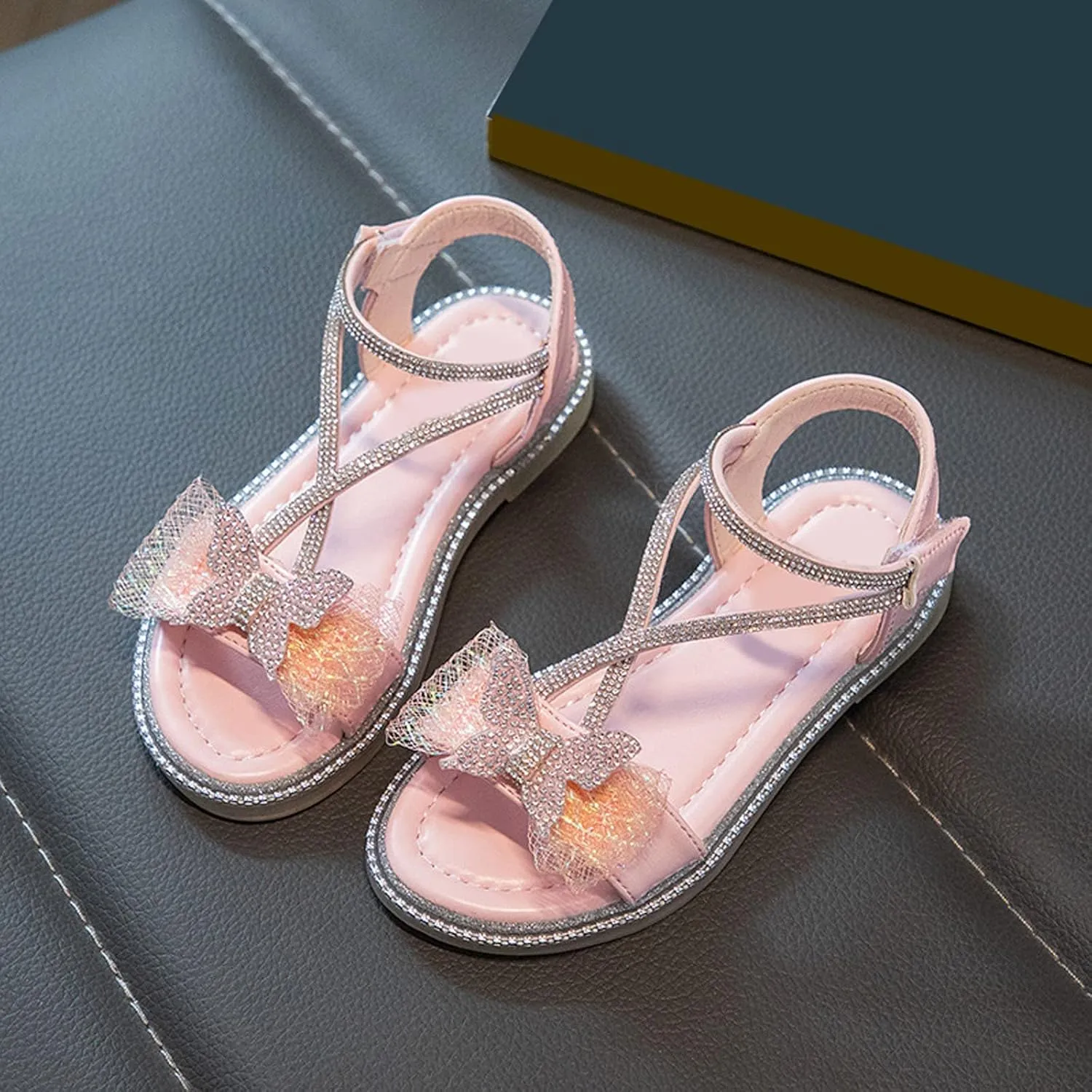 Sandals Kids Girls Summer Girls' Sandals Korean Edition Little Girls' Pearl Open Toe Shoes Kids Pool Sandals