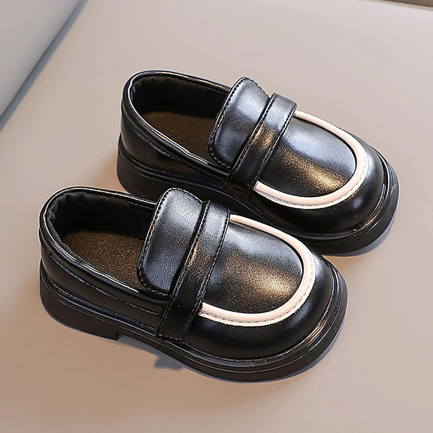 Toddler Boys Girls Dress Shoes PU Leather Wedding School Loafer Boys Dress Shoes Children Leather Shoes Quilted