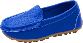 Toddler Boys Girls Loafer Shoes Soft Synthetic Leather Slip On 𝗠occasin Flat Boat Dress Shoes for Kids