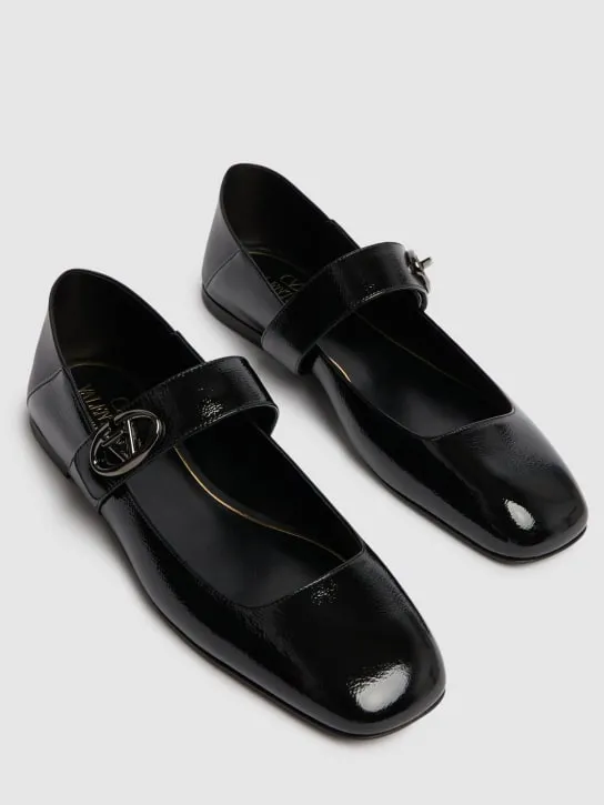 Valentino Garavani   5mm Vlogo nappa leather ballerina flats 