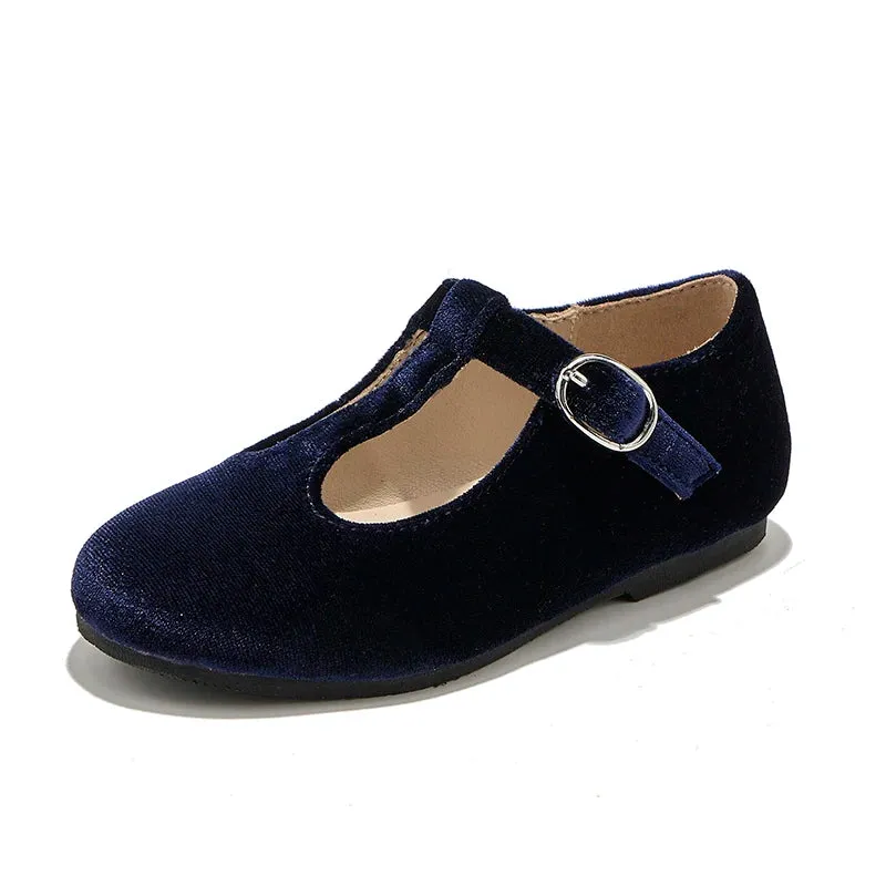 Velvet Buckle Shoes