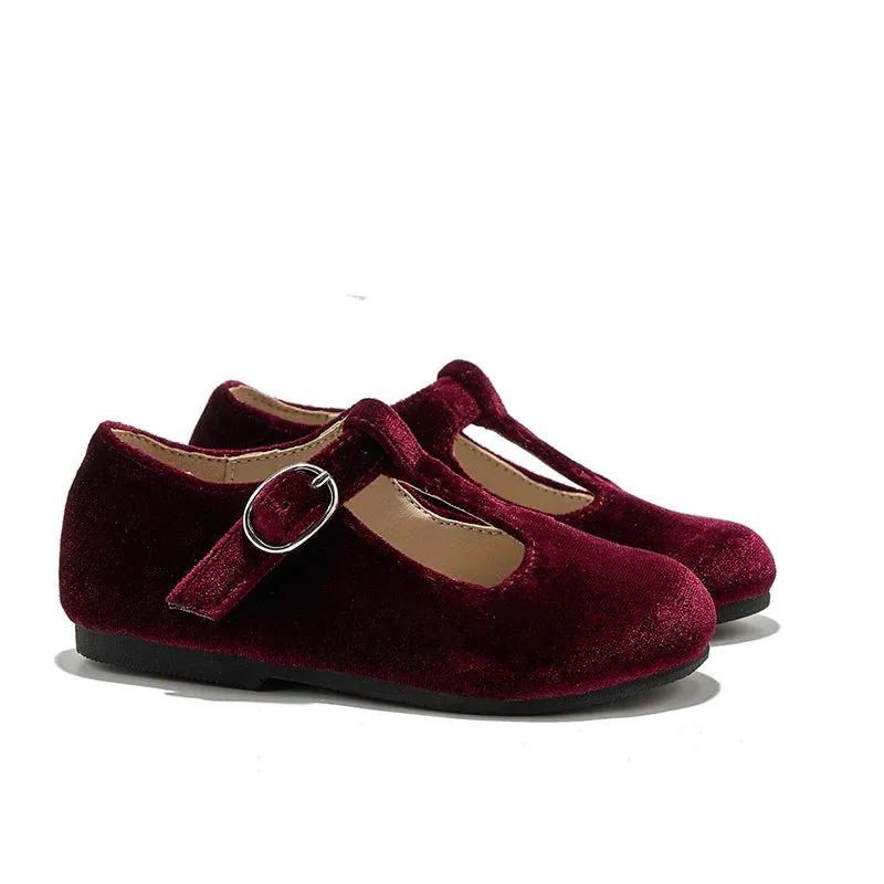 Velvet Buckle Shoes