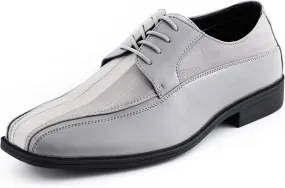 Viotti 179, Casual Dress Oxford Shoes for Men, Satin Striped Lace-Ups, Men's Business Casual Leather & Satin Shoe, for All Formal Occasions