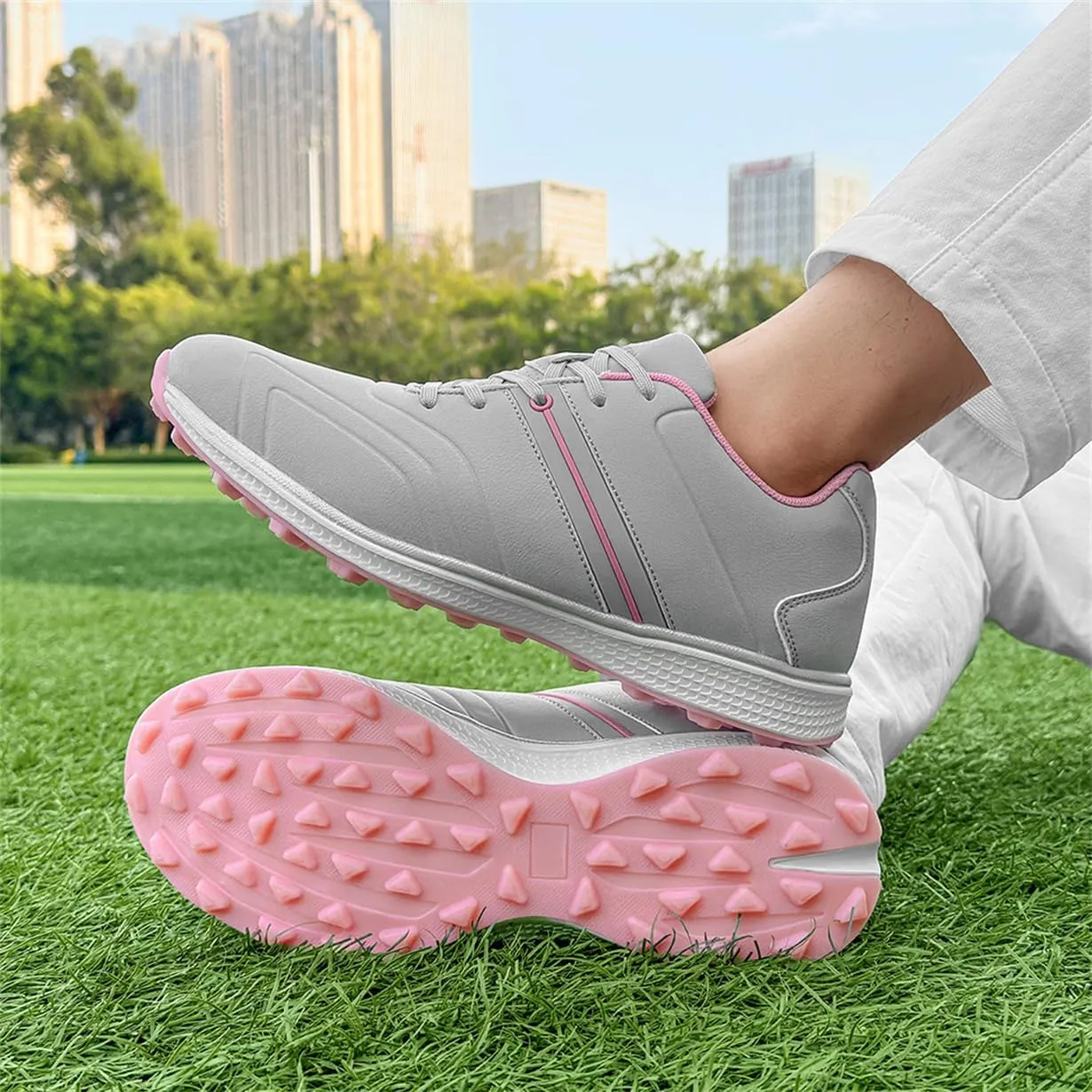 Waterproof Golf Shoes Female Spikeless Golf Sneakers Lightweight Anti Slip Walking Footwears