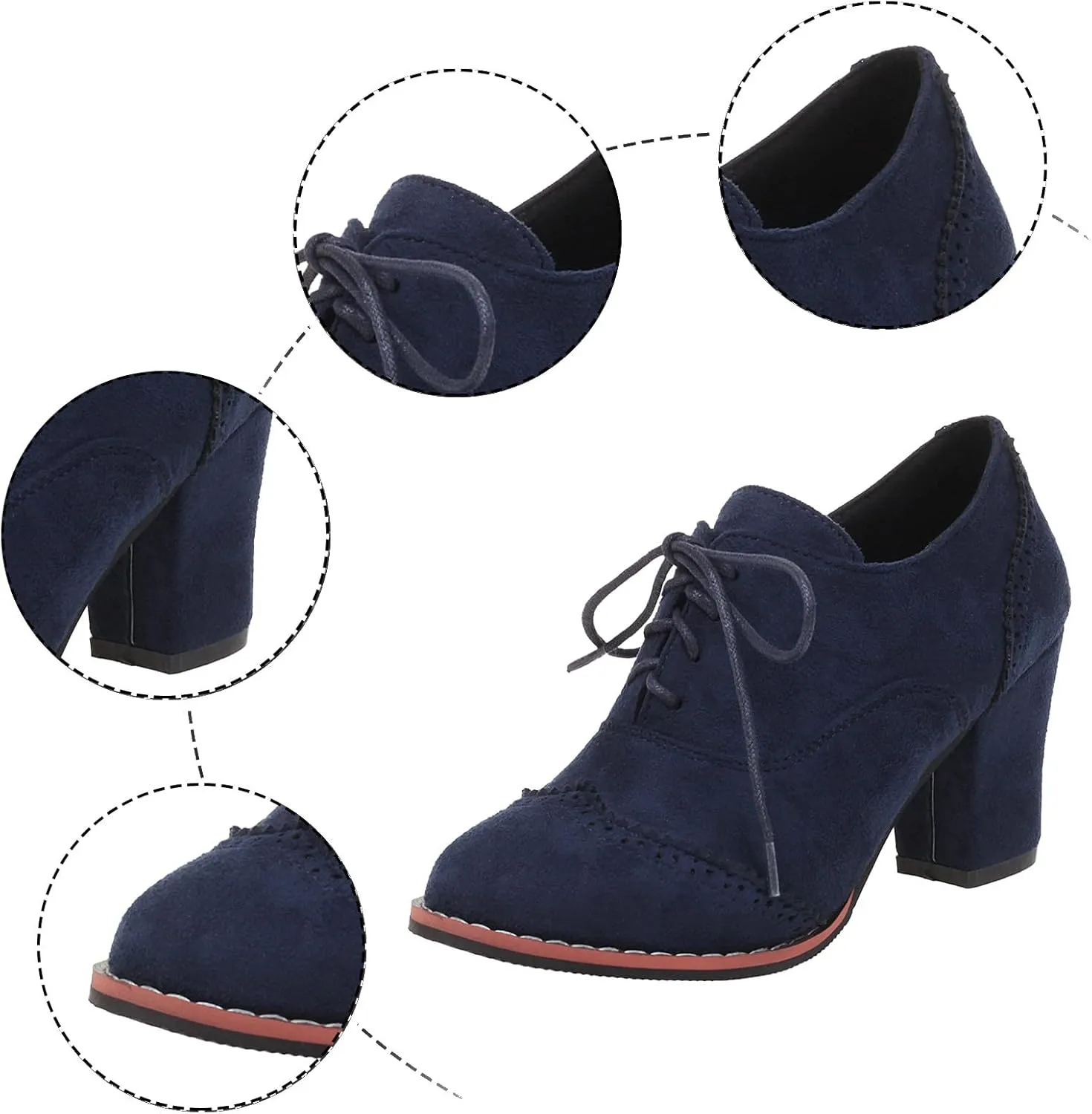Women's Chelsea Booties Low Chunky Heels Lug Sole Elastic Ankle Boots Shoes for Women Chelsea Chukka Cowboy Combat Side